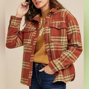 Maurices Shoreline Shorty Plaid Jacket